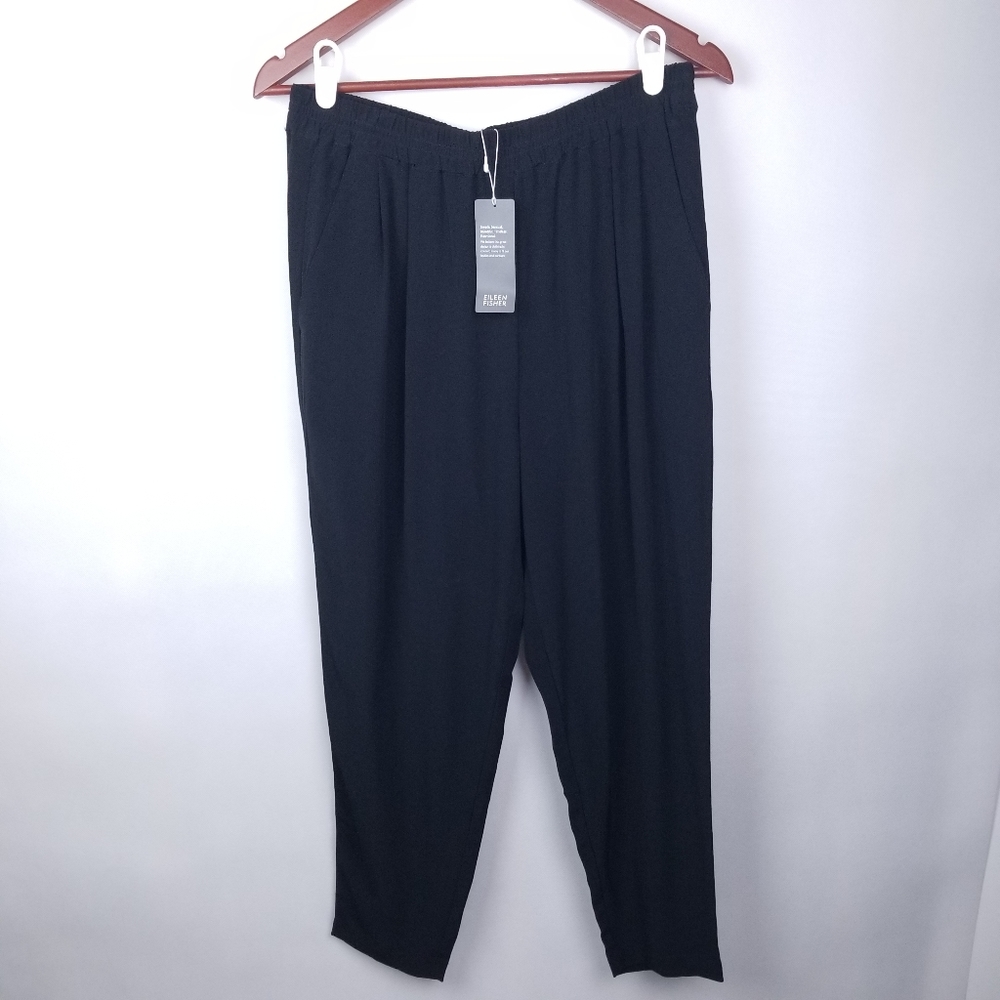 Eileen Fisher NEW Black Slouchy Ankle Pant Small